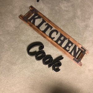Kitchen and cook sign, can be sold separate.